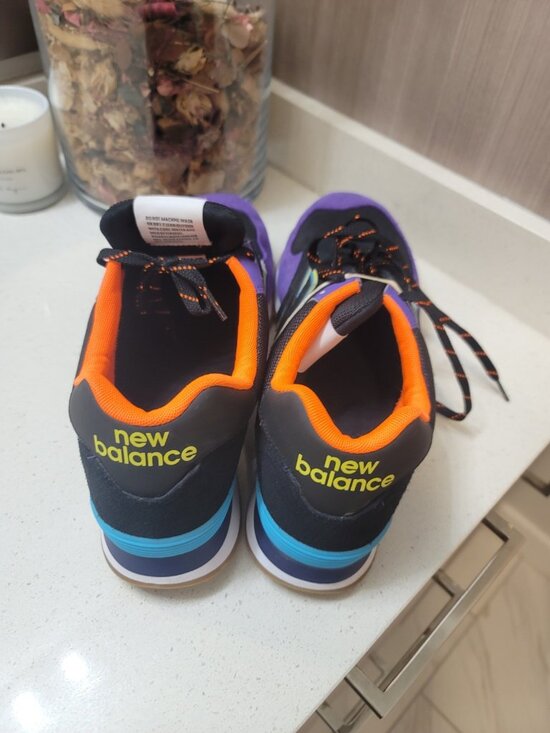 New Balance 574 Men’s Size 13 Black Purple Orange Blue Custom ML574PT2 main image 5